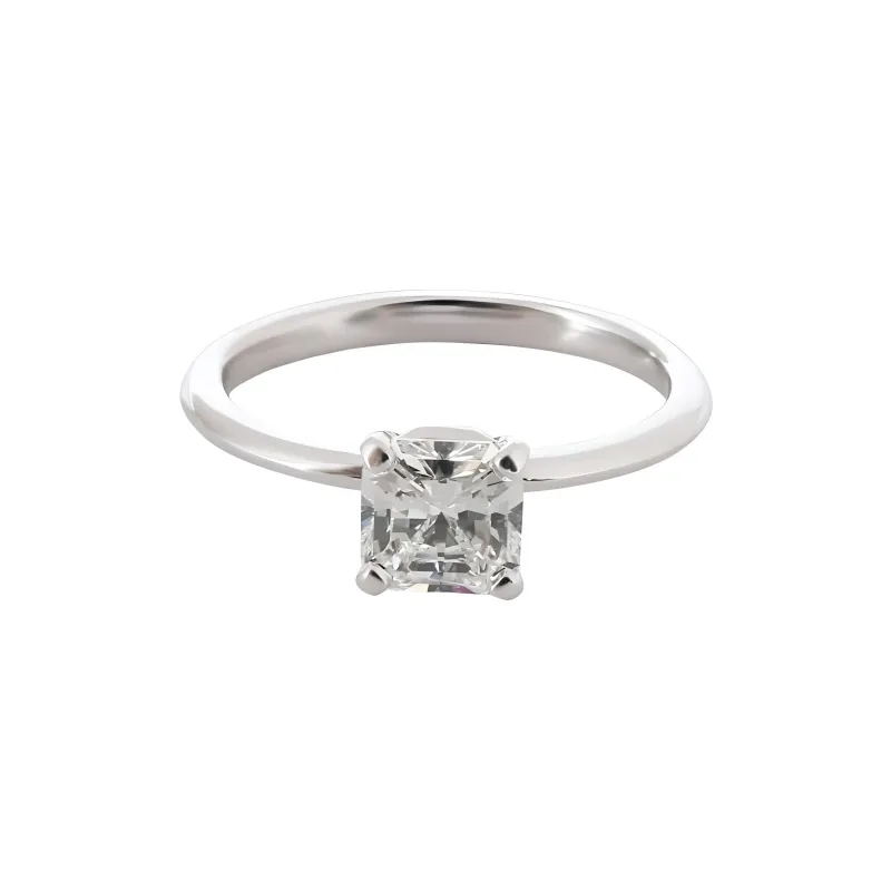 TIFFANY & CO. Platinum Diamond Engagement Ring-0