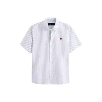 Abercrombie＆Fitch Shirt Men's White Stripes