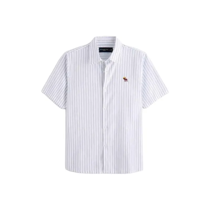 Abercrombie＆Fitch Shirt Men's White Stripes-0