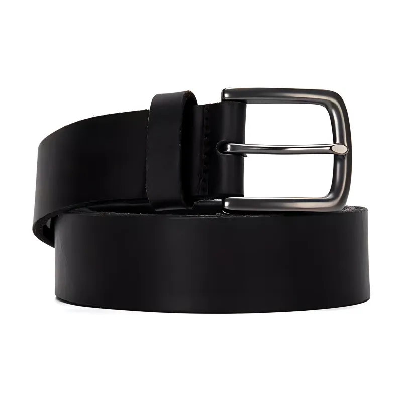 Timberland Cow Leather Belts Men's Black Width 3.8CM-0