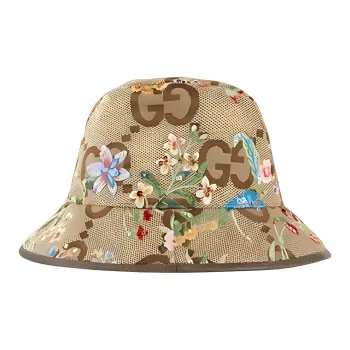 GUCCI Jumbo Gg Floral Detailed Bucket Hat