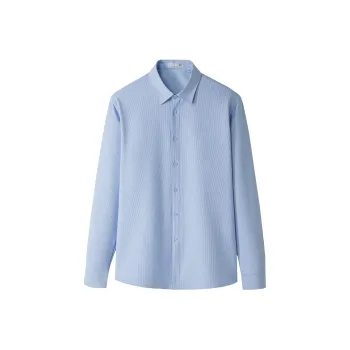 HLA Fleece-Lined Warm Casual Long-Sleeved Shirt Men's