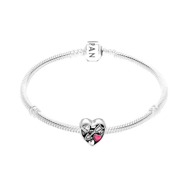 Pandora 925 Sterling Silver Charm/Pendant Women's Red-1
