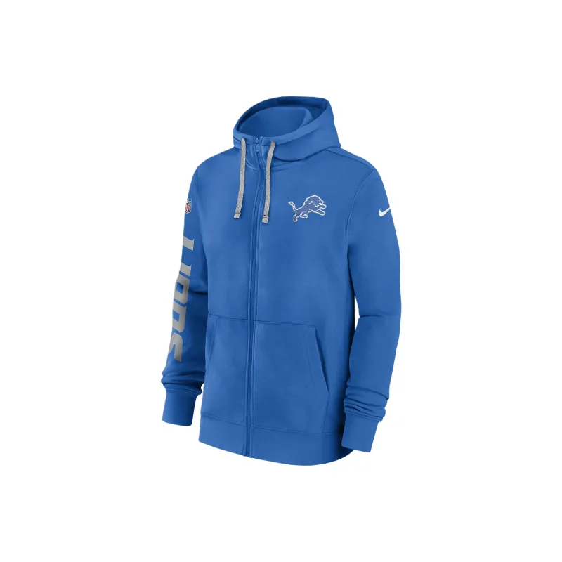 Nike Detroit Lions Sideline Team Issue Club Men's Nike Full Zip Hoodie-0