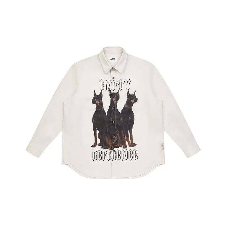 EMPTY REFERENCE Doberman Series Long Sleeved Shirts Unisex-4