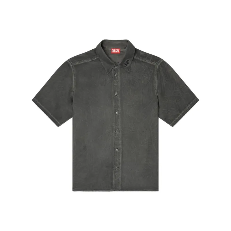 DIESEL S Leon Crinkled Short Sleeved Shirt-0