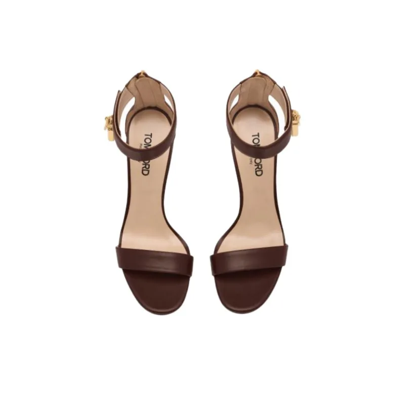 TF One Strap Sandals 10.5cm Women's Brown-4