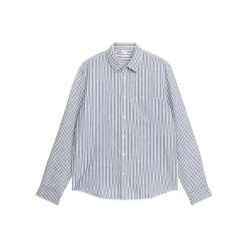 ARKET Shirts Men Blue/White