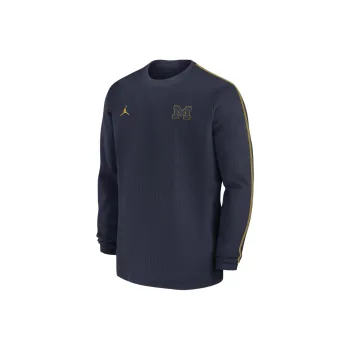 JORDAN Michigan Wolverines Sideline Coach Men's JORDAN College Long Sleeve Top