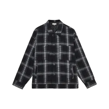 CLIMAX VISION Shirts Unisex Black Gray Plaid