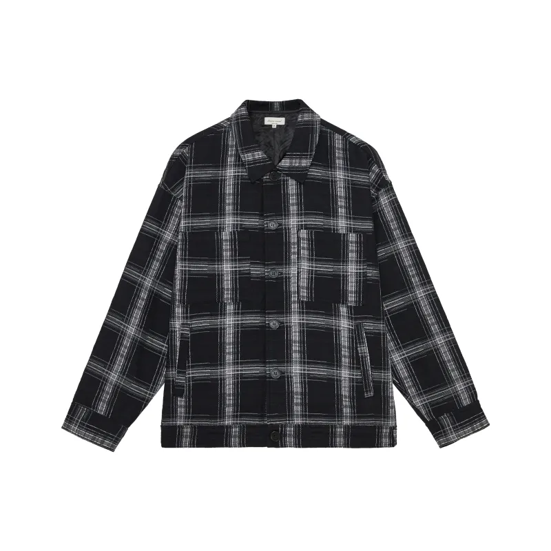 CLIMAX VISION Shirts Unisex Black Gray Plaid-0