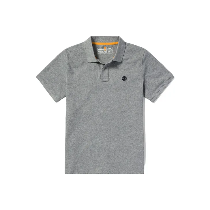Timberland Polo Shirts Men Medium Heather Gray-0