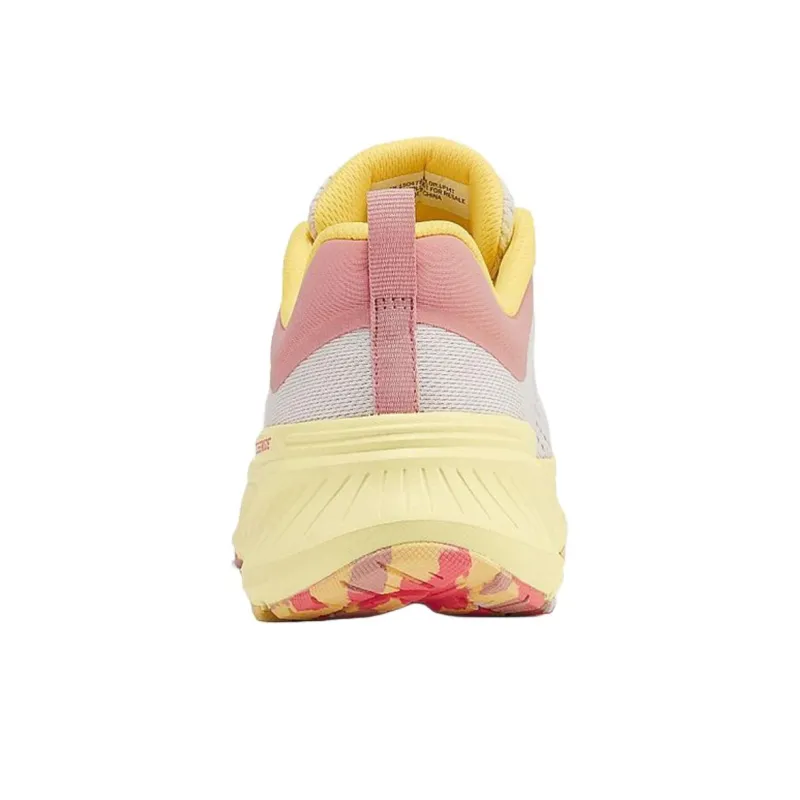 Skechers Edgeride Anti Slip Wear Resistant Low Top Running Shoes Women's Gray Yellow Pink-3