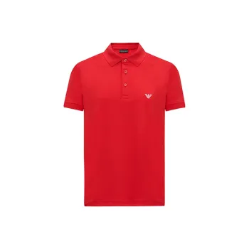 EMPORIO ARMANI SS24 Polo Shirt Men's Red