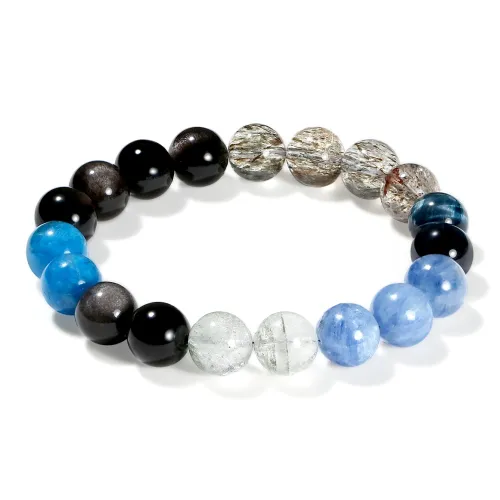 PUTUOSHANWENCHUANG Glass Cat Eye Bracelets Unisex