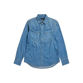G STAR RAW Shirts Men Faded Cricket Blue