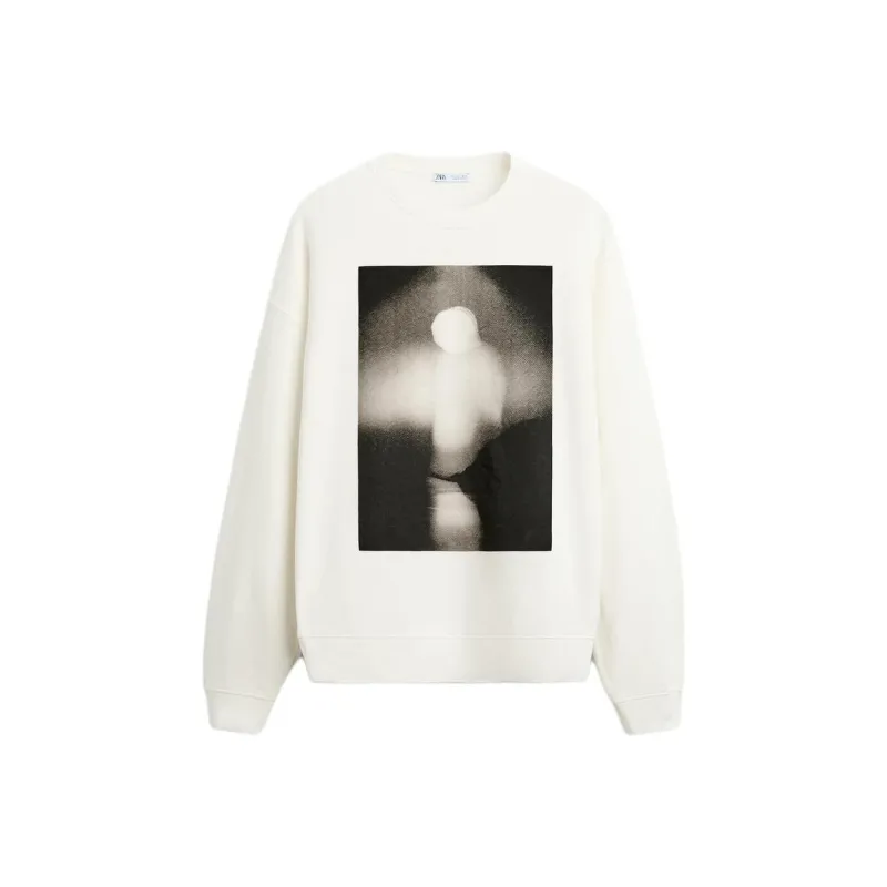 ZARA Sweatshirts Men White-0