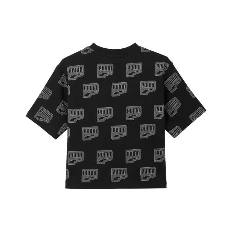 PUMA Drop Shoulder Sleeve T Shirt Women's Black-1