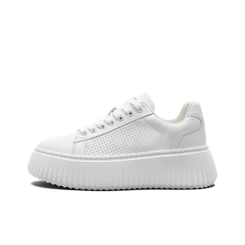 NINE WEST Low Top Skateboard Shoes Women's White