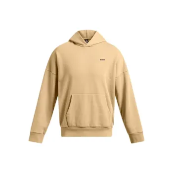Under Armour Icon Men's UA Icon Heavyweight Fleece Wash Oversized Hoodie Sweatshirt Men's Camel