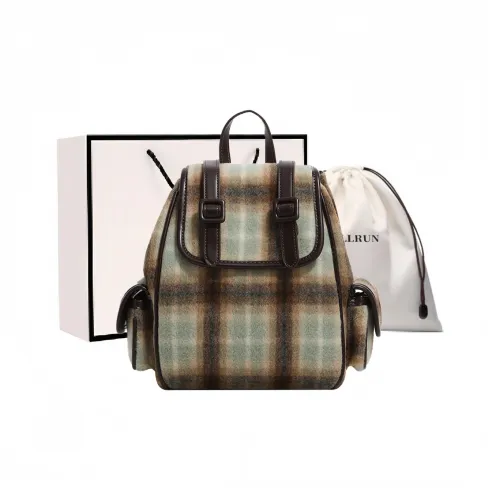 Bullrun Artificial Leather Backpack Regular Women's Black/Gray/White