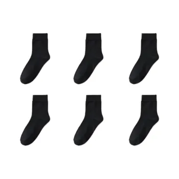 H YXIANG Mid Calf Socks Unisex 6 Pack