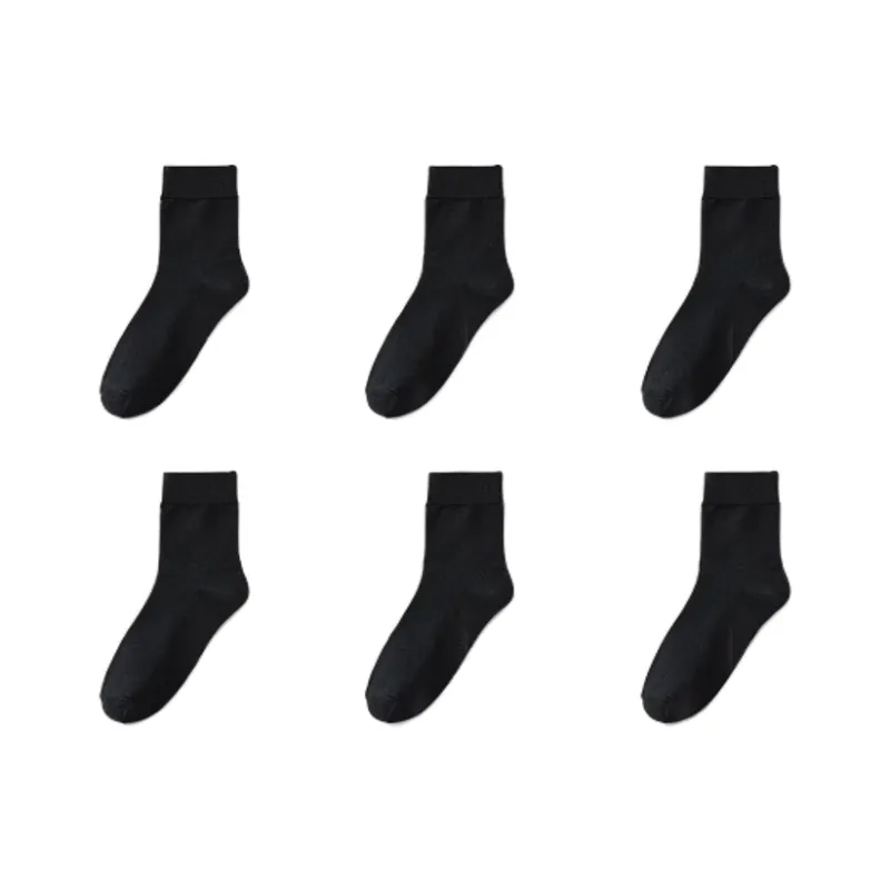 H YXIANG Mid Calf Socks Unisex 6 Pack-0