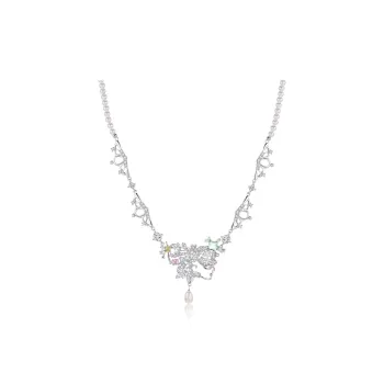 PARANOID PUPPY Zircon Necklace For Women's Elegance, Luxury, Collarbone Chain Women's
