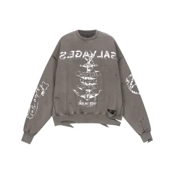 THE SALVAGES FASHION CLUB Sweatshirt Unisex Washed Gray