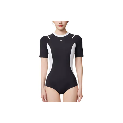 Anta One-piece Swimsuit Women's Basic Black/Pure White
