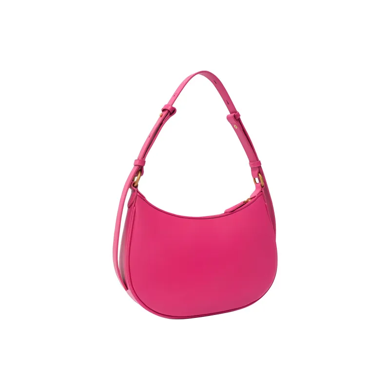 PINKO Love Bag Cow Leather Crescent Bag Shoulder Bag Handbag Shoulder Bag Mini Women's Rose Red-1