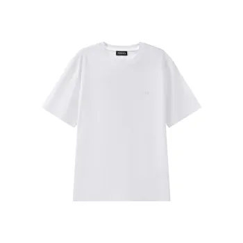 Ermenegildo Zegna Logo Embroidered Crewneck T Shirt