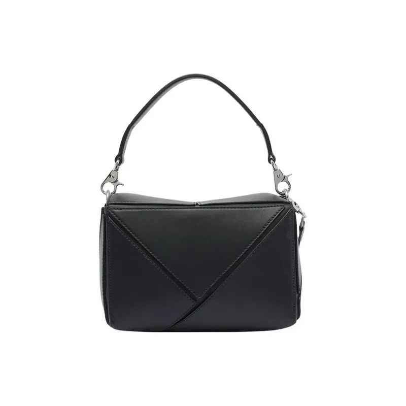 Vic Matie Calfskin One Shoulder Handbag Women's Black-2