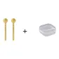Gold Matte 999 Fine Silver 3mm 1 Pair Eh-1789.ebF