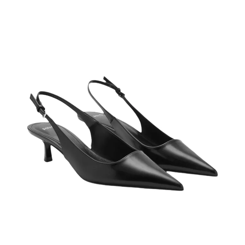 MANGO Slim Heel High Heels 5.5cm Women's Black-1
