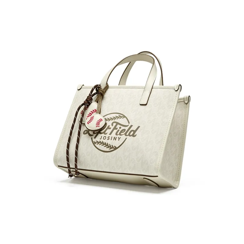 JOSINY Synthetic Leather Tote One Shoulder Handbag Women's Ecru-2