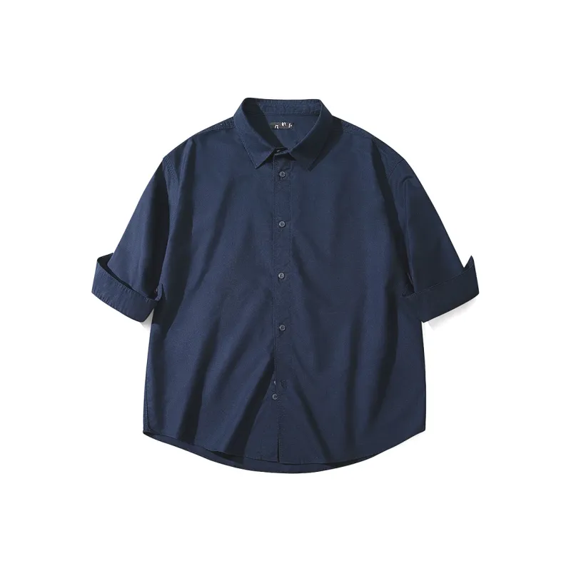 JIPIAO Shirts Unisex Navy Blue-0