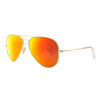 RayBan Metal Aviator Sunglasses Men's Gold