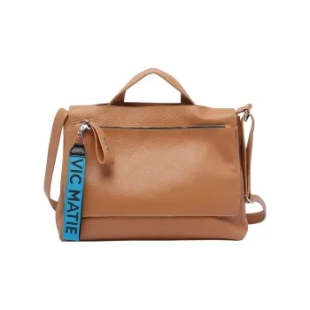 Vic Matie Calfskin One Shoulder Handbag Women's Brown