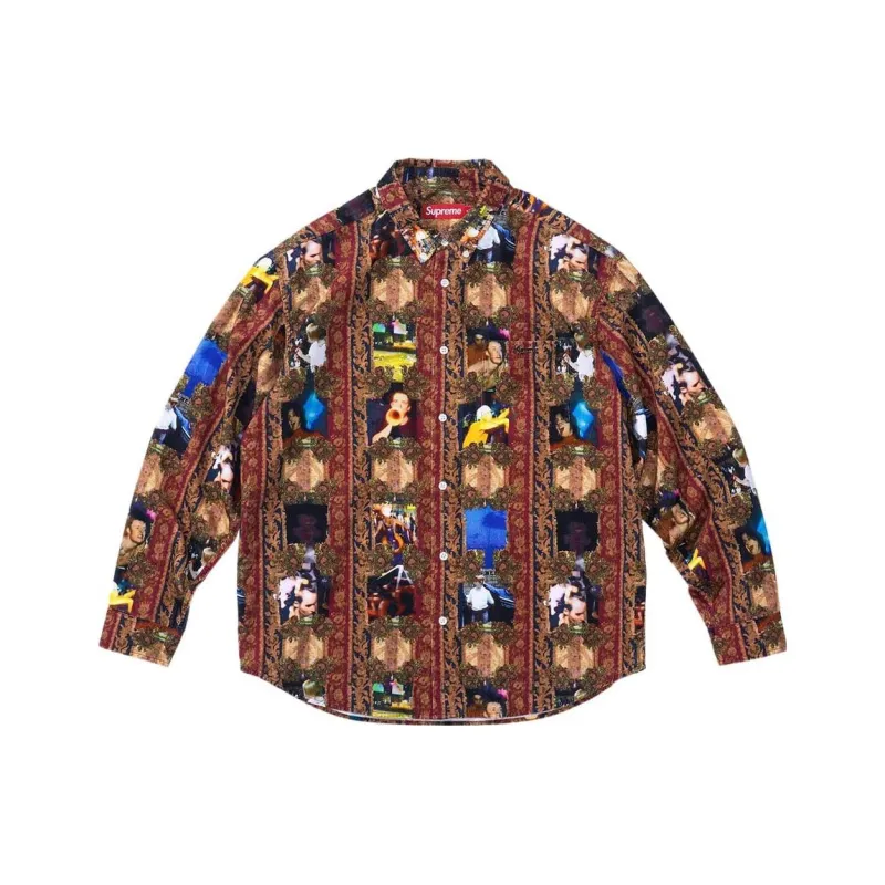 Supreme Mark Leckey Hardcore Printed Corduroy Shirt-0