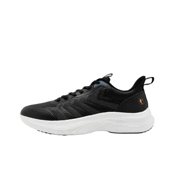 QIAODAN Wear resistant And Lightweight Low Top Casual Running Shoes Men's Black Atomic Orange