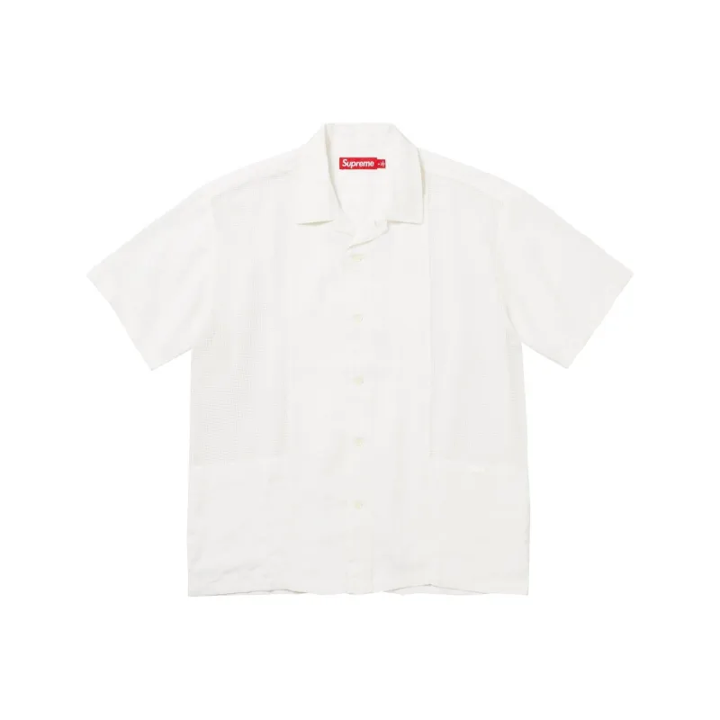 Supreme Mesh Panel Linen S/S Shirt-4
