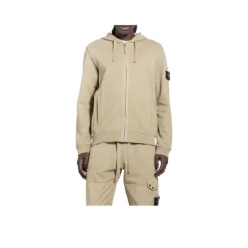 STONE ISLAND Logo Patch Zip Up Hoodie