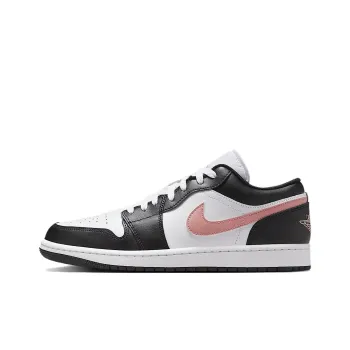 Jordan Air Jordan 1 Anti Slip Wear Resistant Low Top Vintage Basketball Shoes Unisex Black Pink