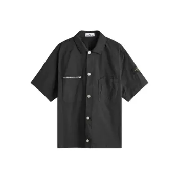 STONE ISLAND Logo Patch Short Sleeved Shirt