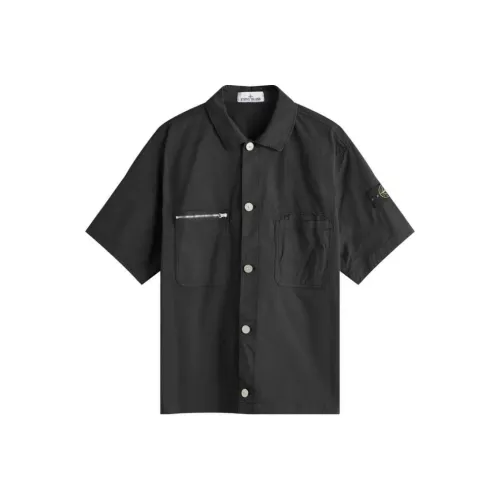 STONE ISLAND Logo Patch Short Sleeved Shirt