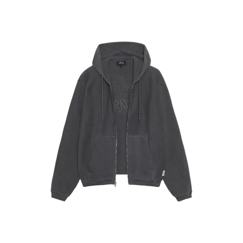 Stussy Waffle Lined Zip Hoodie-6