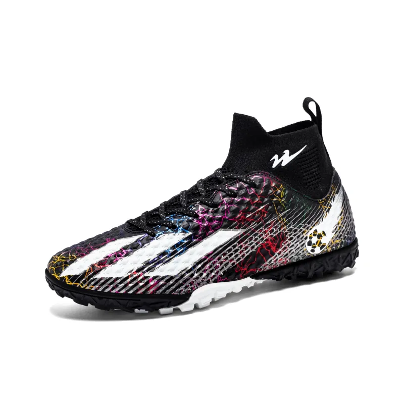 DOUBLE STAR 88 Breathable Lightweight Soccer Shoes Men's Black Silver-1