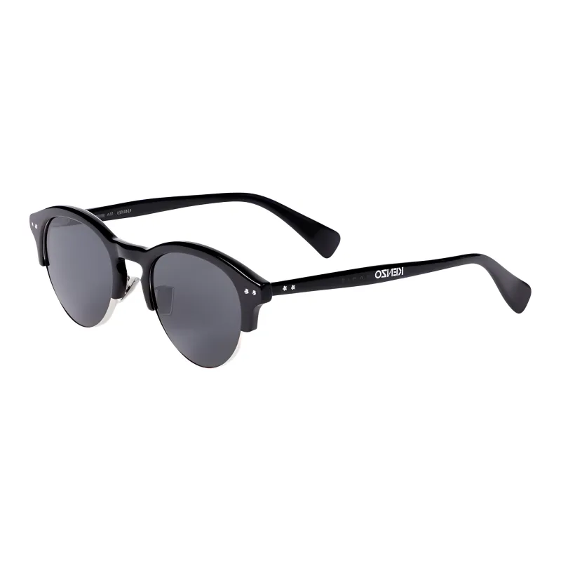 KENZO Metal Acetate Oval Sunglasses Unisex Black-0