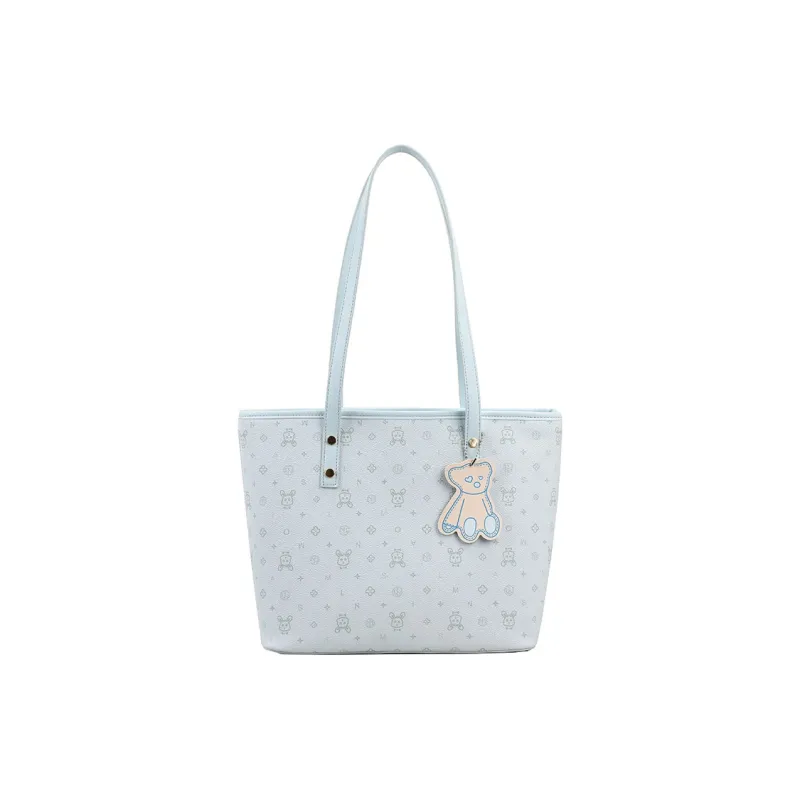 Single Warehouse PU Shoulder Bag Regular Women's White/Pink/Blue-12